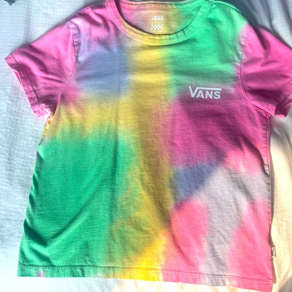 Green, blue, pink and green vans shirt/size medium youth - Picture 1 of 1